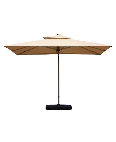 Mondawe Rectangle Cantilever Umbrella with Center Pole Base Not Included