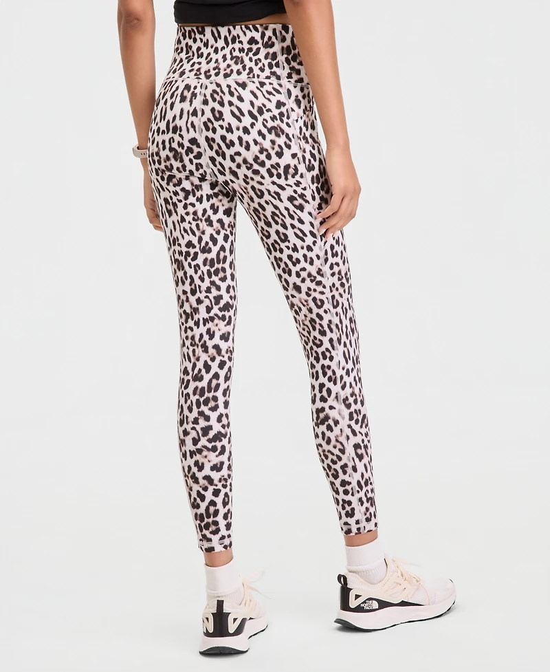 Id Ideology Women's Cheetah-Print 7/8 Compression Leggings, Macy's Exclusive