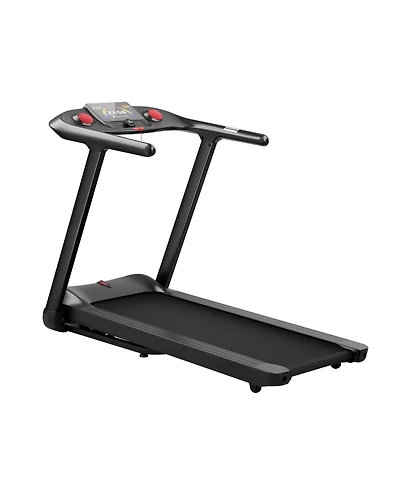 Hongge 4.75HP Folding Treadmill with Preset Programs & Touch Screen-Black