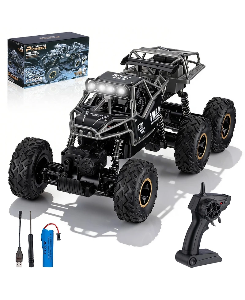 Sugift Rc Car 1:12 Scale 6WD All-Terrain Monster Truck with 2.4GHz Remote, Waterproof Off-Road Vehicle for Kids and Adults