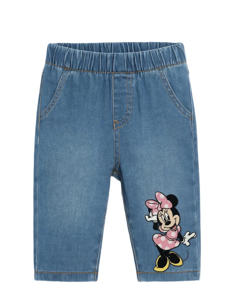 Disney Baby Girls' Minnie Character Top and Denim Pants, 2-Piece Set