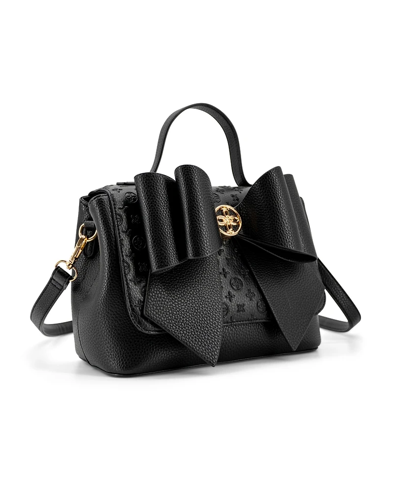 Like Dreams Noble Cross-Bow Embossed Small Satchel Bag