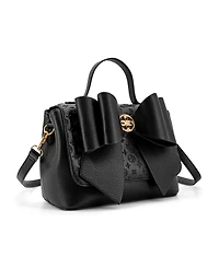 Like Dreams Noble Cross-Bow Embossed Small Satchel Bag