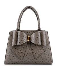 Like Dreams Elodie Embossed Bow Top Handle Medium Satchel Bag