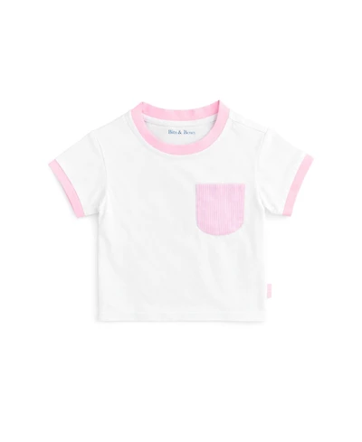 Bits & Bows Baby Girls Seersucker Pocket T-Shirt
