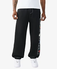 True Religion Men's Regular-Fit Baggy Logo Jogger Pants