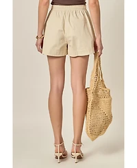 English Factory Women's Cotton Flare Shorts