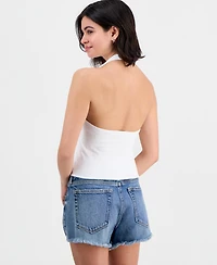 Derek Heart Juniors' Bead Embellished Halter Top