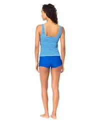 Raisins Womens Negril Stripe Tankini Top Surf Swim Short Bottoms