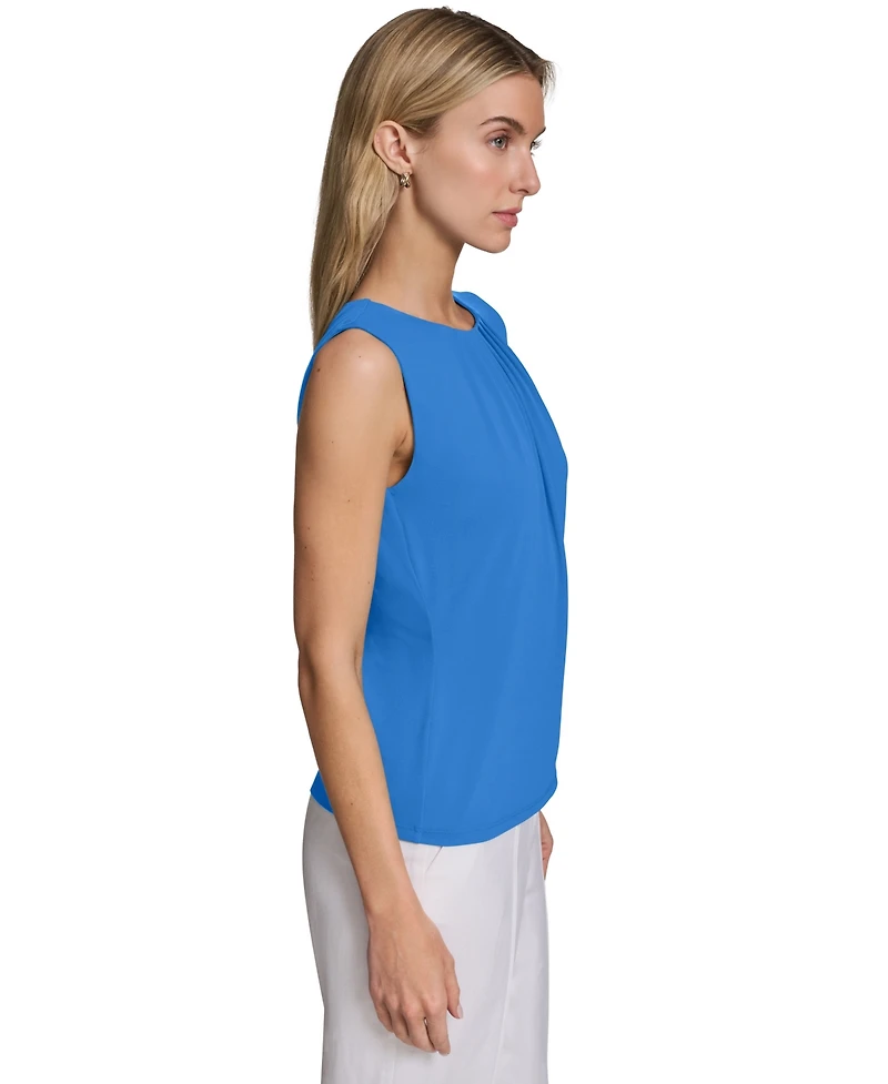 Calvin Klein Women's Pleated Crew Neck Cami Top