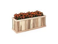 Slickblue Wooden Rectangular Planter Box with Drainage