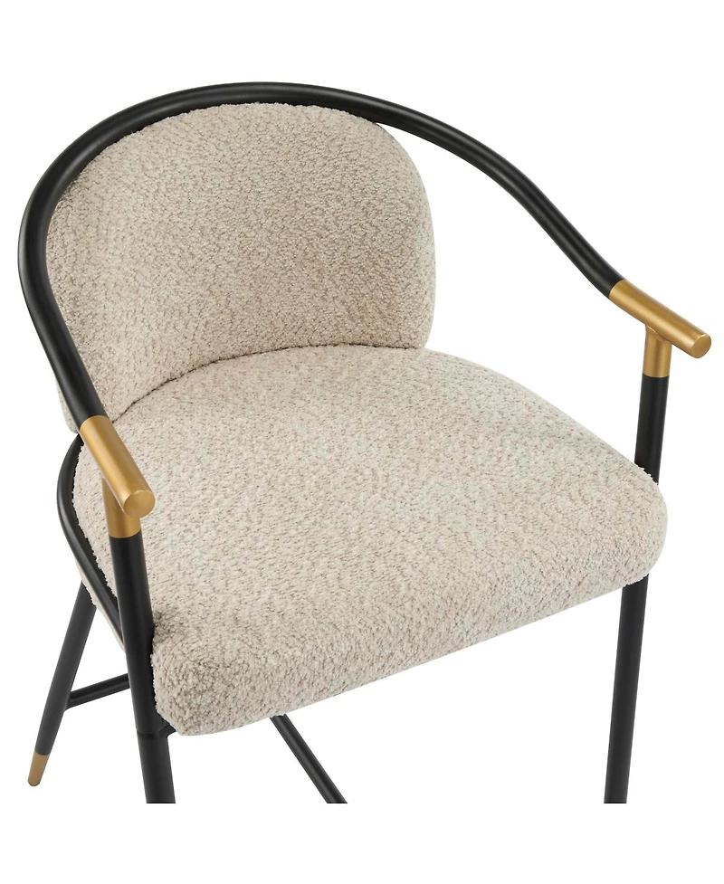 Streamdale Furniture 26" H Upholstered Counter Stool with Metal Frame (Set of 2)