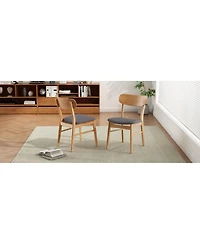 Streamdale Furniture Set of 2 Fabric Rubberwood Legs