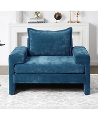 Streamdale Furniture Chenille Upholstered Armchair with Wide Armrests