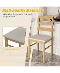 Streamdale Furniture Scandinavian Style Dining Chairs with Upholstered Seat