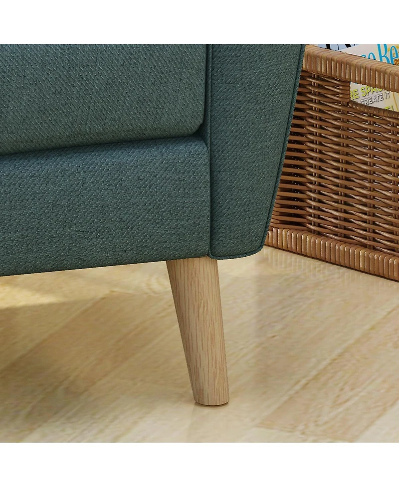 Streamdale Furniture Mid Century Fabric Channel Stitch Club Chair