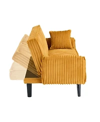 Streamdale Furniture Minimalist straight-line corduroy sofa for living room and bedroom