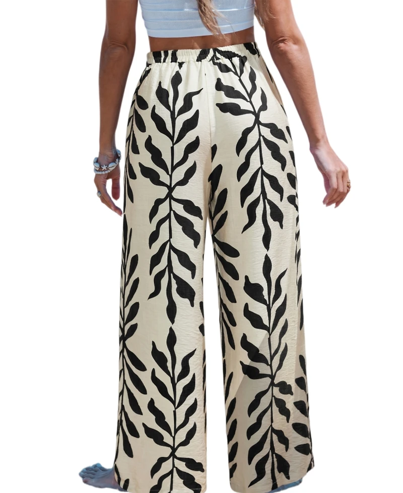 Cupshe Women's Cosmic Moon Tropical Pants