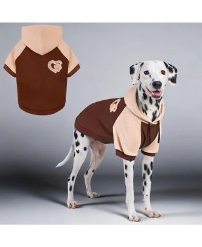 Aronkl Dog Hoodie Stretchy Warm Pet Sweatshirt with Leash Hole Soft Comfort Winter