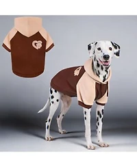 Aronkl Dog Hoodie Stretchy Warm Pet Sweatshirt with Leash Hole Soft Comfort Winter