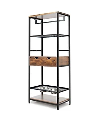 Aostirmotor 3-Height Adjustable Raised Dog Bowls – Feeding Station with Storage Shelves