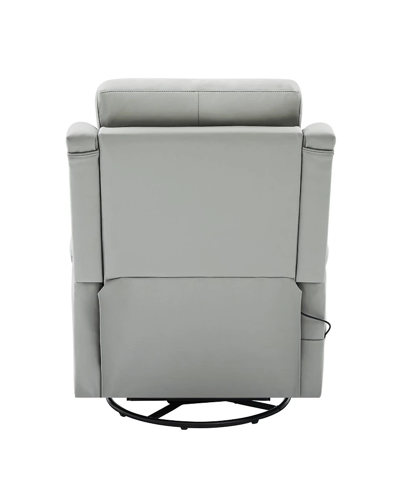 Streamdale Furniture Streamdale Modern 8-Point Massage Recliner with Heat & Storage