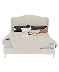 Streamdale Furniture Velvet Upholstered Queen Bed