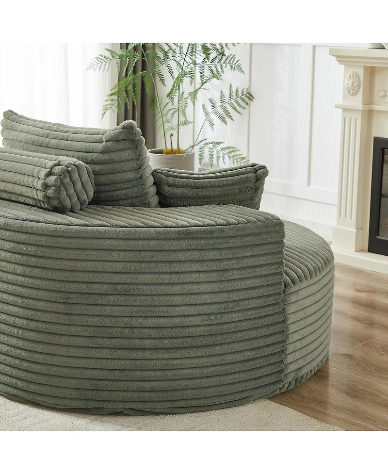 Streamdale Furniture Streamdale Corduroy Sponge Single Sofa, No Assembly Required, Modern Sleeper Chair