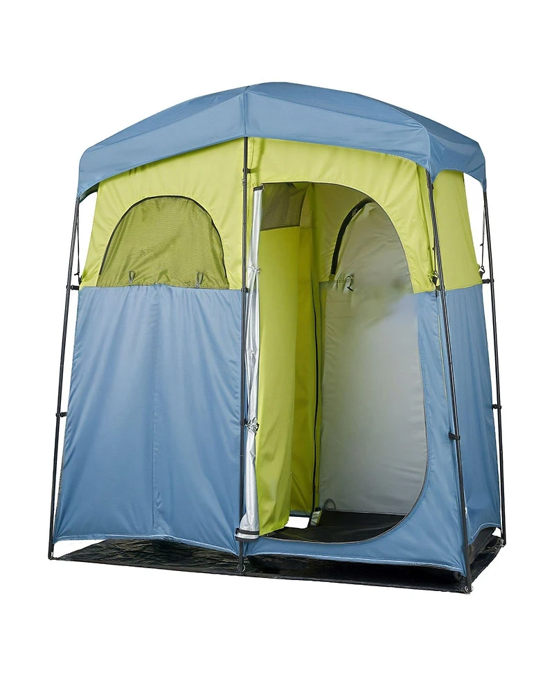 Mecale 2-Room Camping Shower Tent with Shower Bag and Carry Bag