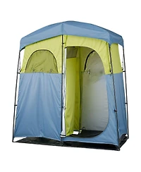Mecale 2-Room Camping Shower Tent with Shower Bag and Carry Bag