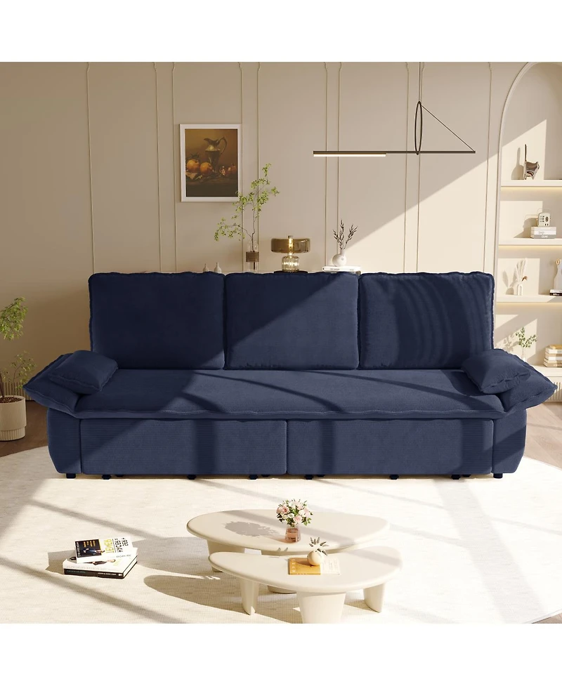 Streamdale Furniture 94.5" King Size Pull Out Sofa Bed, 3-in-1 Convertible Sleeper