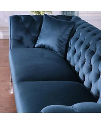 Streamdale Furniture Chesterfield & Stanford Sofas: Tufted, Scroll Arm/Back