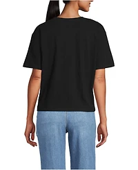 Lands' End Women's Short Sleeve Slub Jersey T-Shirt