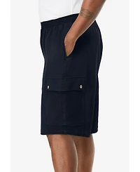 KingSize Big & Tall Full Elastic Waist Gauze Cargo Shorts