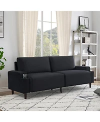 gaomon 80 Inch Modern Couch with Cup Holders Deep Seat Comfy Living Room Sofa
