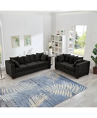 Streamdale Furniture Modern Velvet Sofa 2+3 Seater
