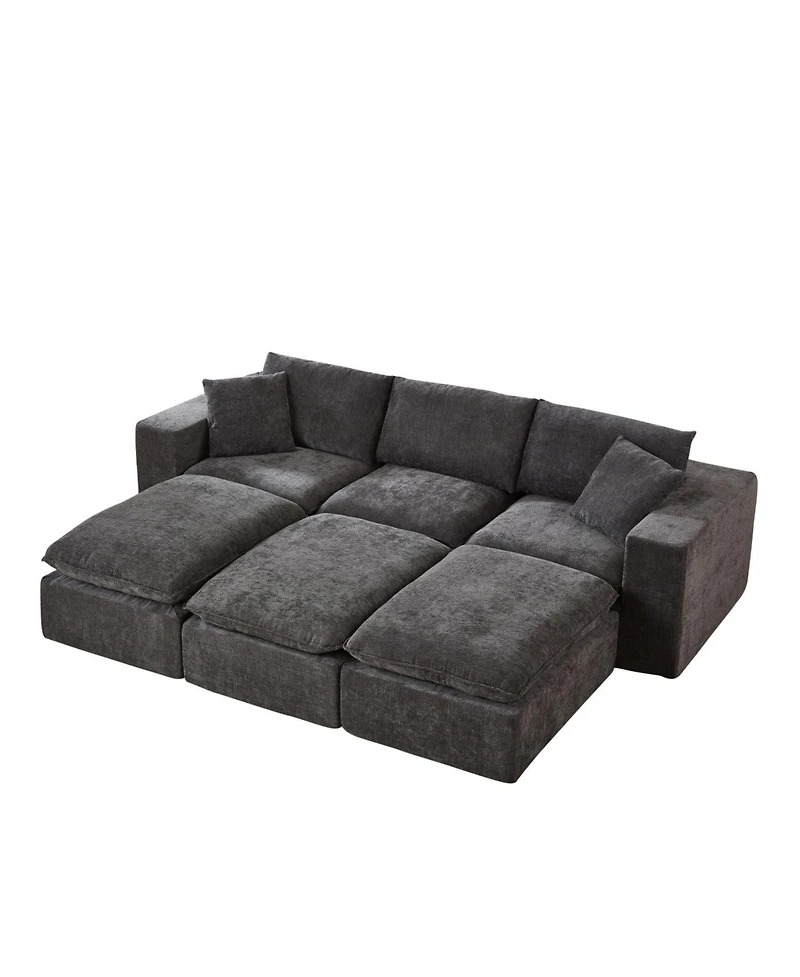 Streamdale Furniture Streamdale Modern Chenille Cloud Sofa - Freely Combinable & Comfortable