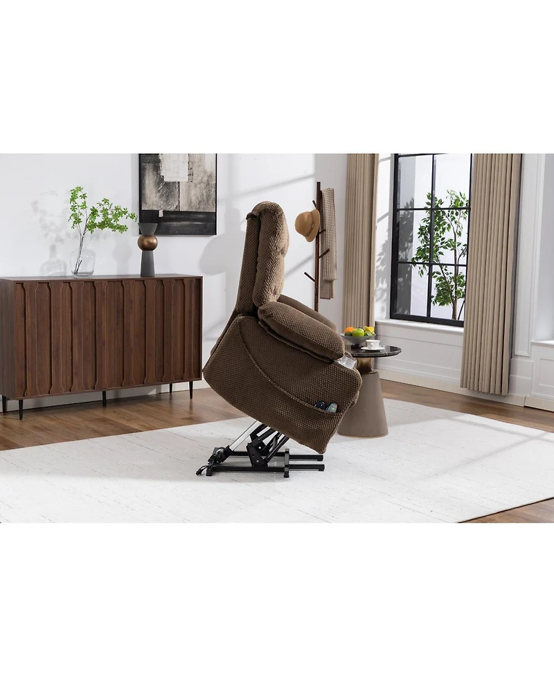 Streamdale Furniture Ultra-wide electric lounge chair with massage, heating, and standing function