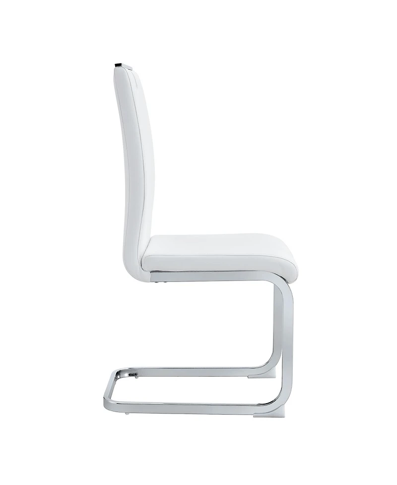 Streamdale Furniture Set of 2 Pu bow-shaped chairs