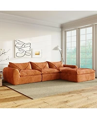 Streamdale Furniture Legless Sofa with High Density Foam, No Assembly Required, Free Combination