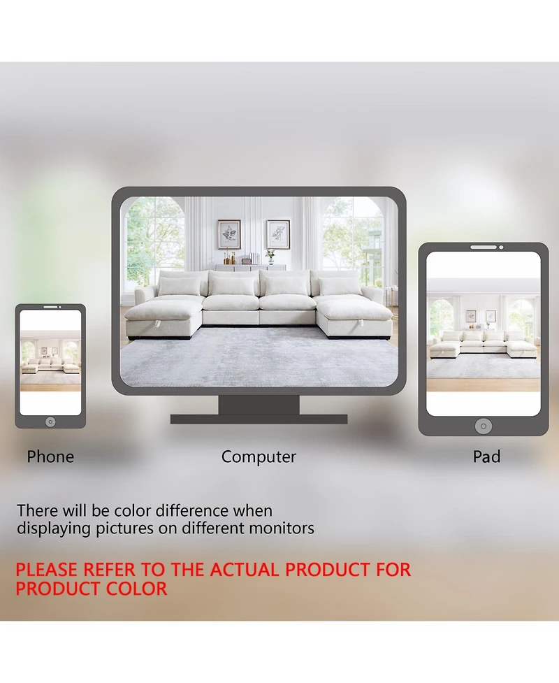 Streamdale Furniture Corduroy 2-Seater Sofa with Storage Footrests