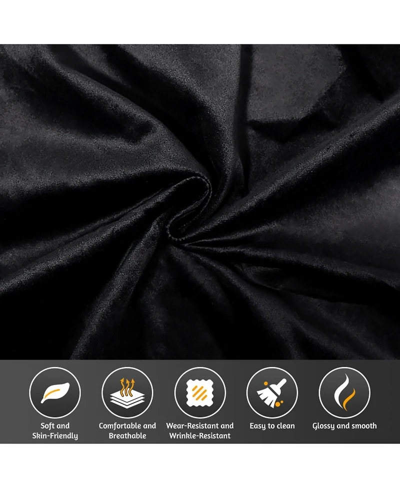 Streamdale Furniture Chesterfield Velvet Pull-Out Sofa Bed with Ottoman