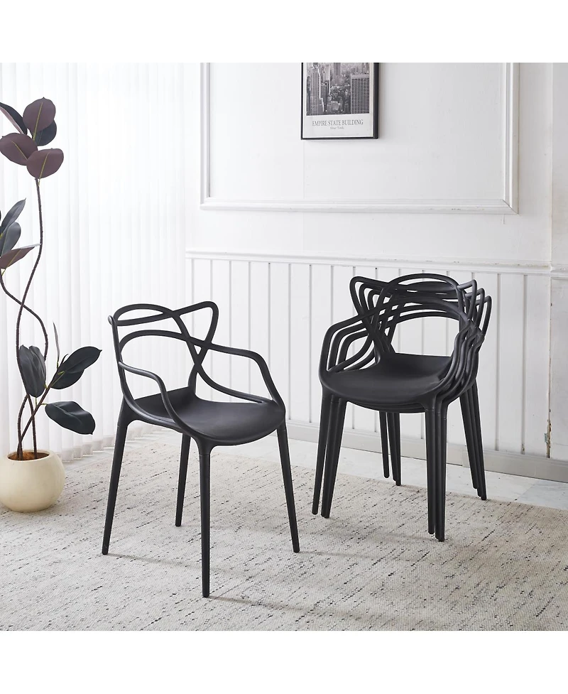 Streamdale Furniture 5pcs Dining Set, Metal Leg Table