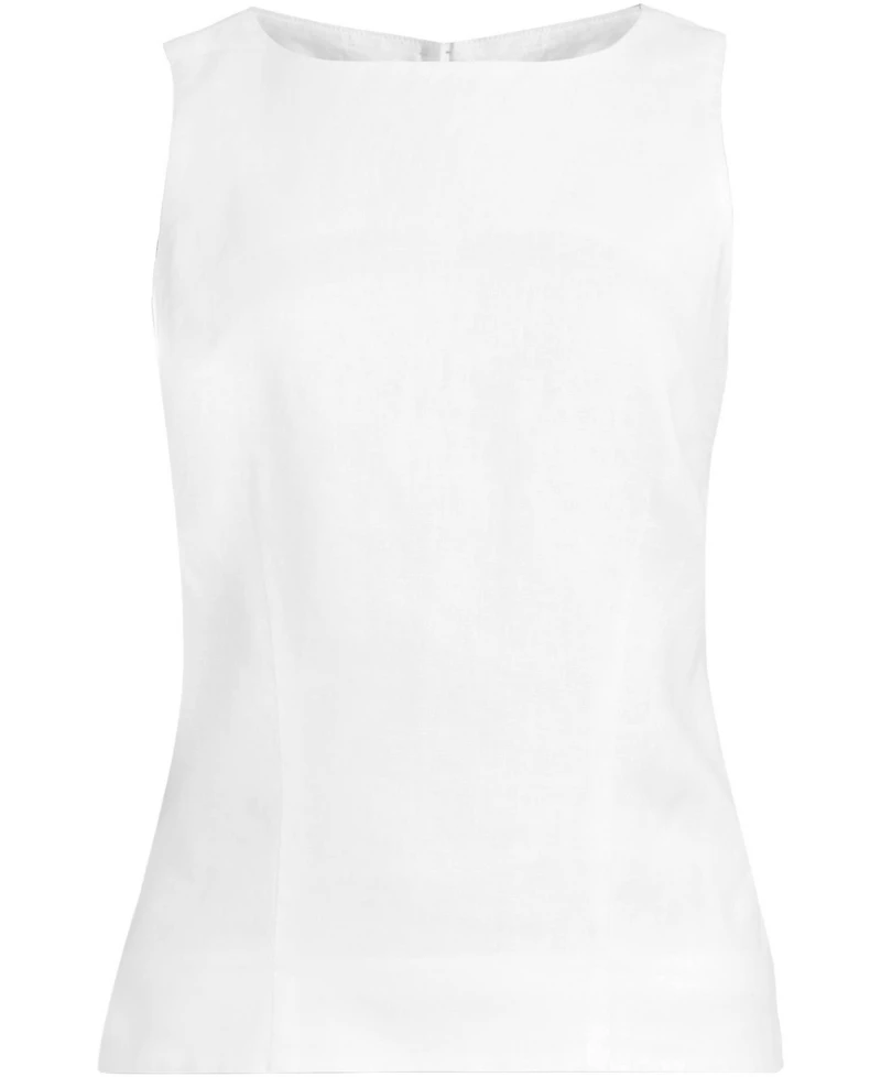 Lands' End Women's Linen Sleeveless Peplum Top