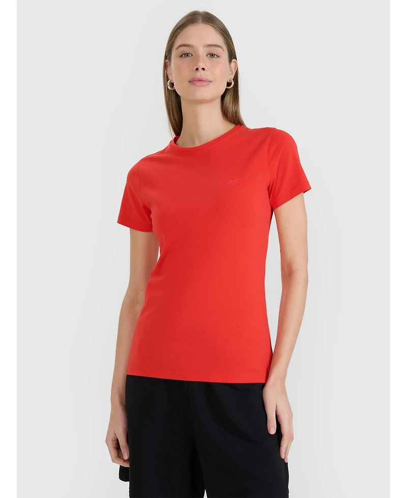 4F Women's Slim Plain T-Shirt