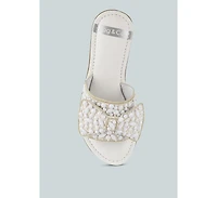 Pipa Big Bow Beaded Flats