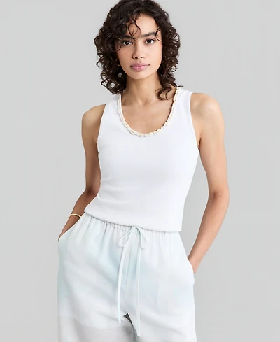 And Now This Women's Seashell-Trim Scoop-Neck Tank Top, Macy's Exclusive