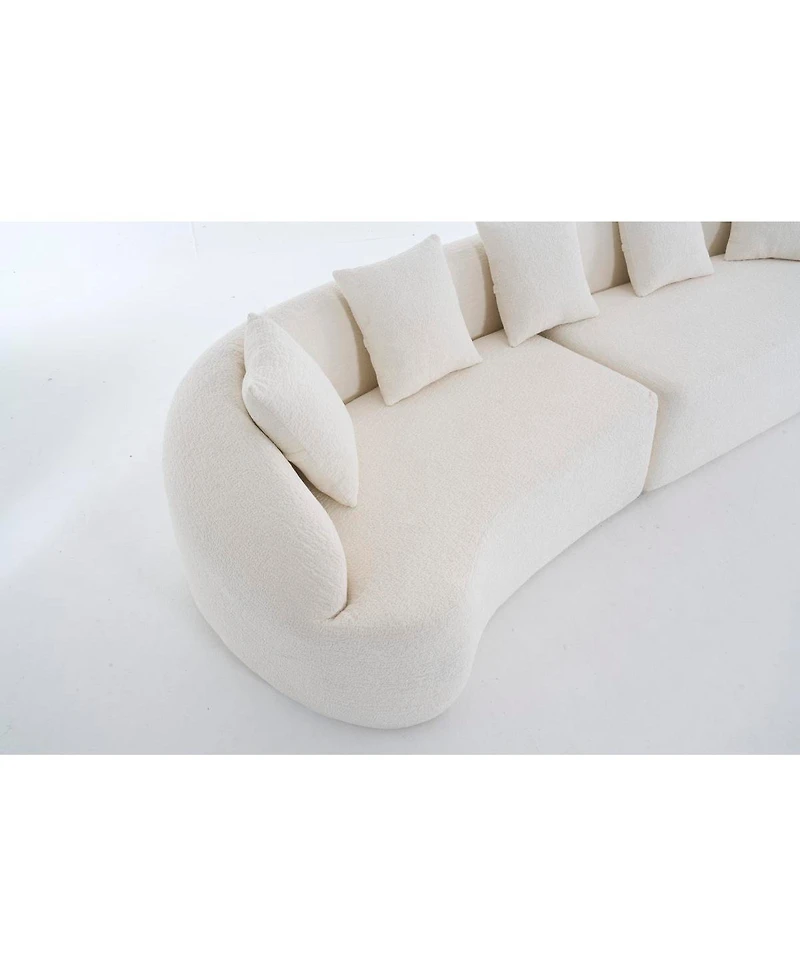 Streamdale Furniture Curved Boneless Sofa, 110" Compression Modular Sectional