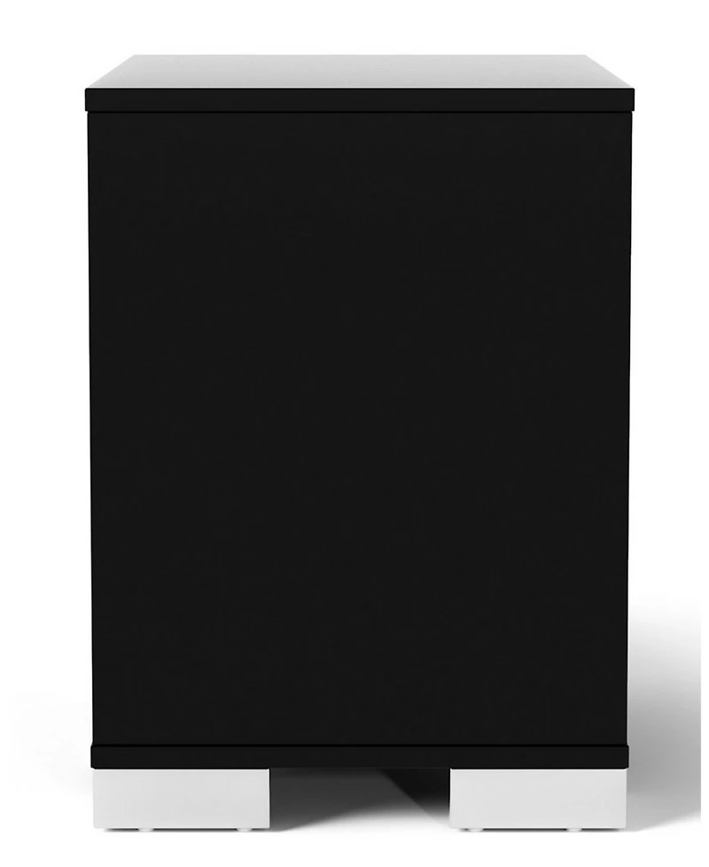 Erina 23.5" Wood Glossy 2-Drawer Nightstand