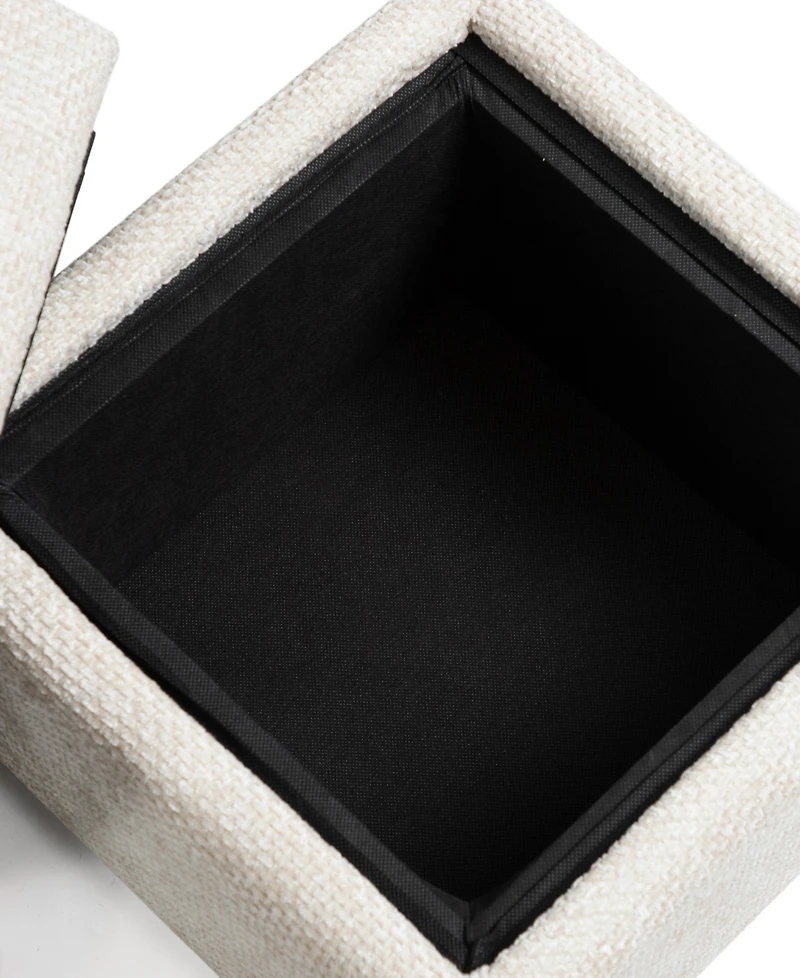 Dashiell 15" Chenille Cube Storage Ottoman